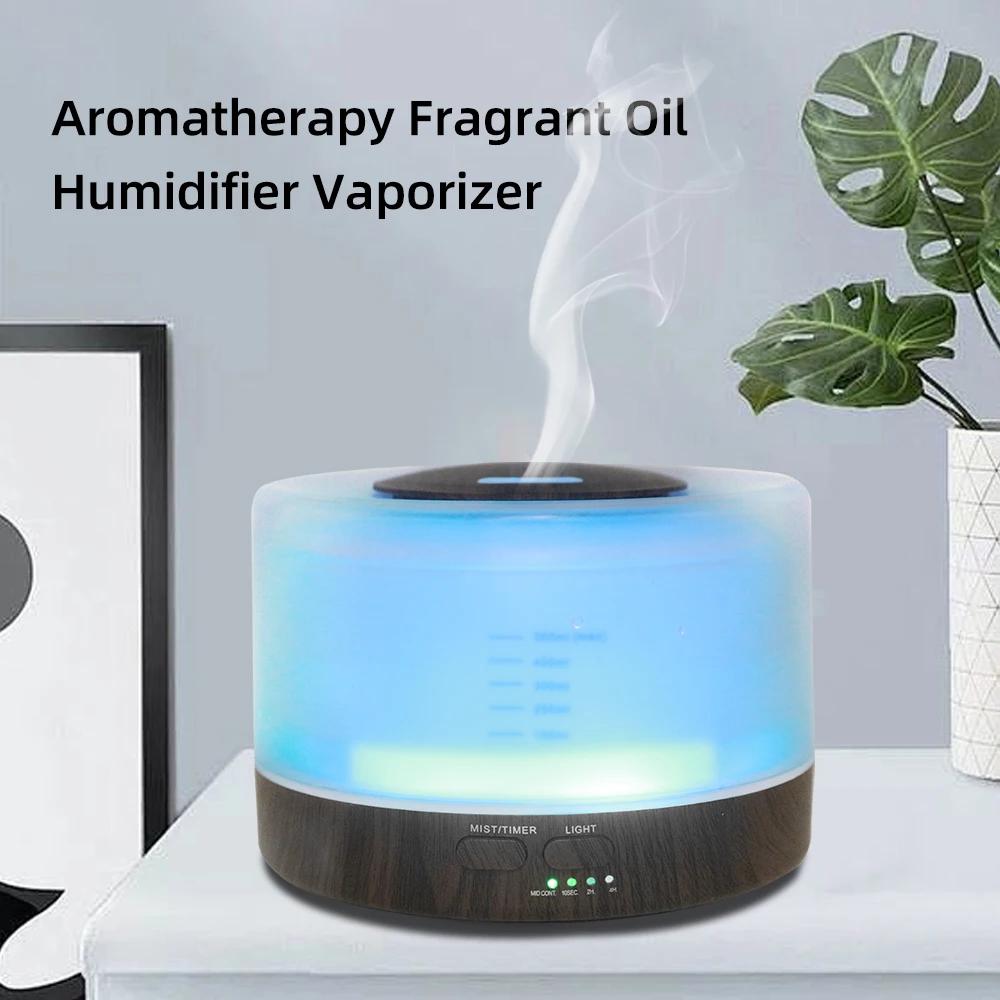16.91oz Essential Oil Diffuser, Ultrasonic Aromatherapy Humidifier, 7 LED Colors, Auto-Off Timer, 6 Premium Oils
