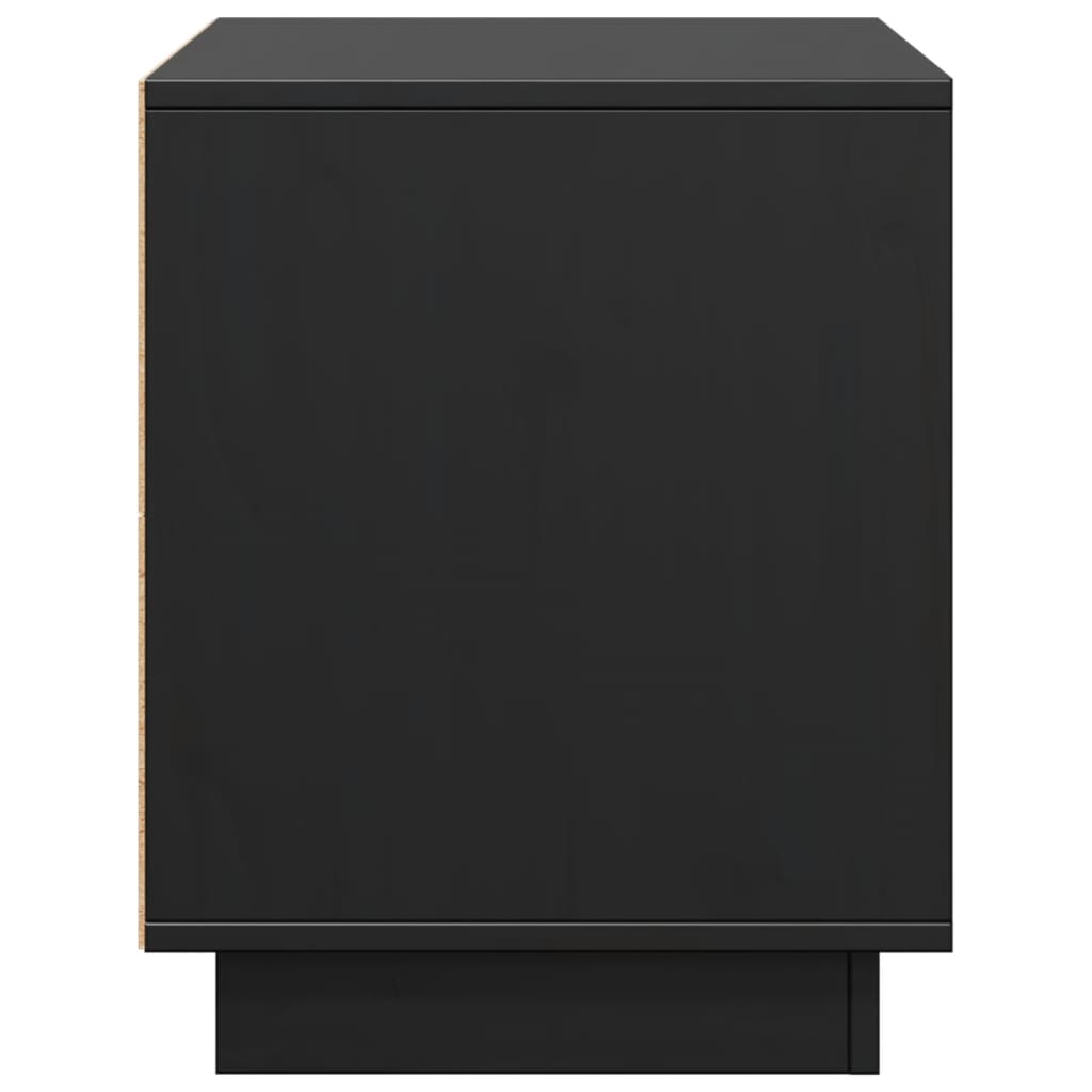 Vidaxl Szafka Pod Telewizor, Czarna, 74X35X44 Cm, Lite Drewno Sosnowe