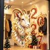 Professional Holiday Window Sticker 2027 Year of Goat Cling Golden‑White Zodiac Static Glass Cling Sticker Lunar New Spring Festival Decor