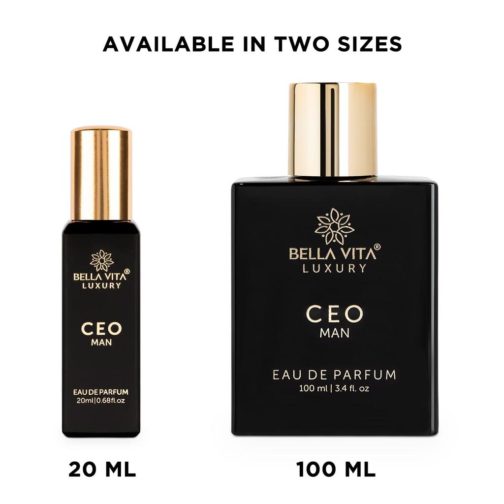 Bella Vita Luxury CEO MAN Eau De Parfum Perfume for Men with Lemon, Lavender, Tonka & Agarwood|Woody & Spicy Long Lasting EDP Fragrance Scent, 100 Ml