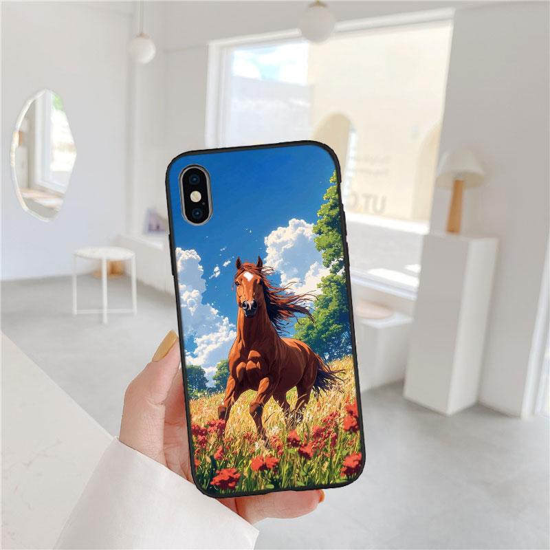 FM22 Fine Horse Phone Case for Samsung Galaxy A11 A12 A13 A15 A52S A53 A55 A56 A70 A71 A72 A73 F06 F16 F56 S10 Plus S10e