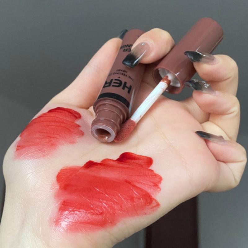 HER ORANGE ~ Мерцающая водная блестящая зеркальная глазурь для губ, которую нелегко превратить в пленку водного света, стеклянный блеск для губ