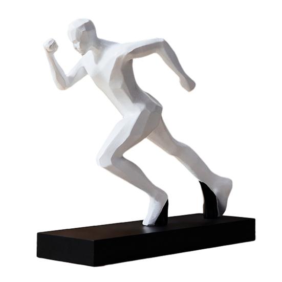Male Runner Sculpture Abstract Resin Running Figurine Modern Home Decoration for
