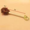 Wooden Handle Washing Pot Coconut Palm Brush Non-stick Oil Pot Brush Kitchen Pot Brush Pot Brush Bowl Kitchen Wooden Handle Washing Pot Brush