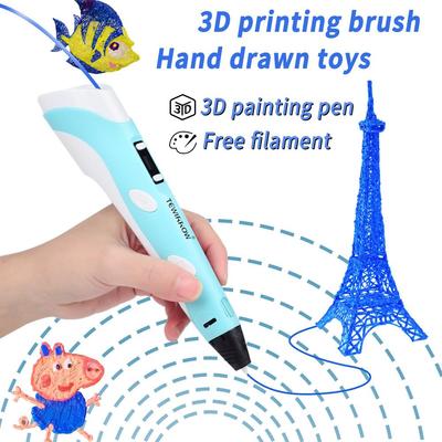 Ручка для 3D-печати, интеллектуальный набор для создания граффити своими руками с бесплатной нитью PLA для дизайна поделок, детский подарок, ручка для 3D-принтера TEWIRROW