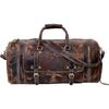 New Genuine Buffalo Leather Travel Duffel Bag, Large Handcrafted Weekender, Vintage Overnight Bag for Men with Shoe Compartment,