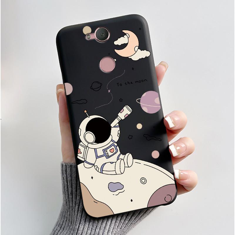 Милый Чехол Для Sony Xperia XA2 / Xperia XA2 Ultra Capa Coque Печатный Корпус Защитная Крышка Мягкий Силикон Мультяшный Черный Корпус