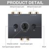 Двунаправленный переключатель аудио 2 x 1 / 1 x 2 RCA Стерео аудио переключатель-разветвитель с кнопкой Mute L / R Стерео аудио переключатель