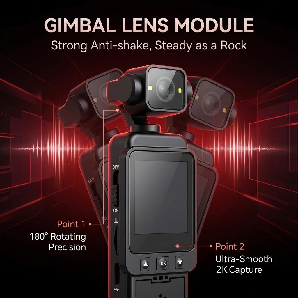 Portable Wearable Action Camera with Wireless Connectivity and a 170° Wide-Angle Lens, Ideal for Cycling and Hiking