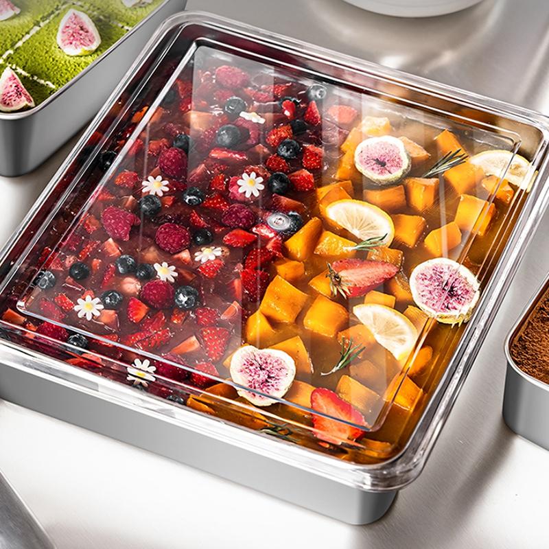 Форма для тирамису из нержавеющей стали, противень для торта, контейнер для формирования торта с крышкой, коробка для хранения торта, бытовые инструменты для выпечки десертов