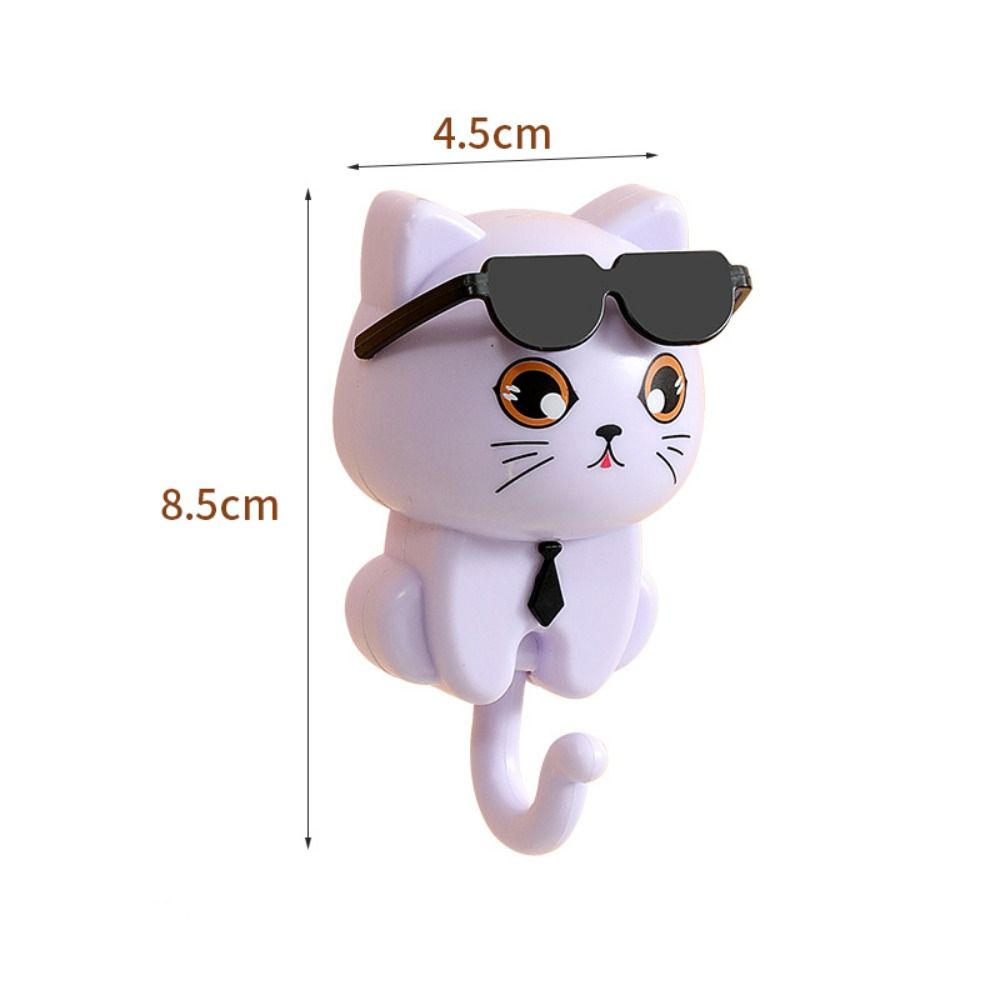 Cartoon Cat Decorative Hooks Seamless Funny Heavy Duty Hook Creative Clothes Hook Bathroom