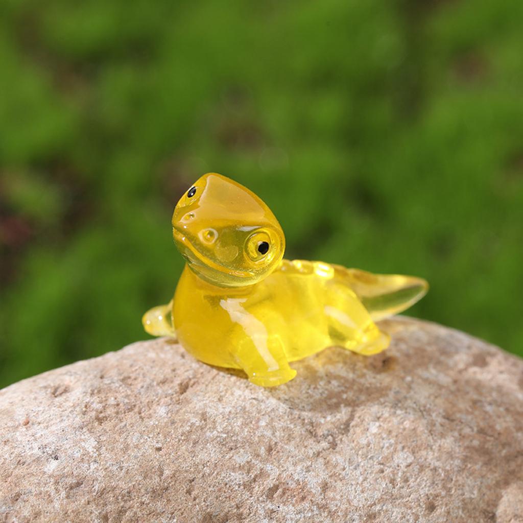 10Pcs Glowing In Dark Small Lizards Resins Miniatures Animal Figures Garden Landscape Potted Plant Decorations Ornaments