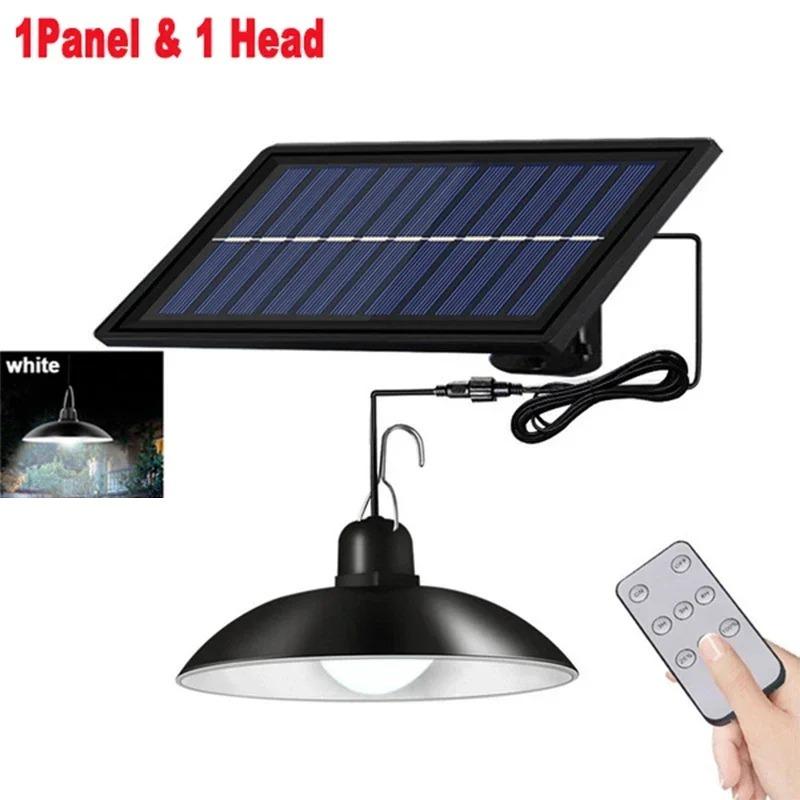 Подвесной светильник на солнечной батарее с одной головкой, светодиодный светильник в стиле ретро, уличный светильник с одной или двумя головками и дистанционным управлением для внутреннего и наружного освещения, уличный светильник