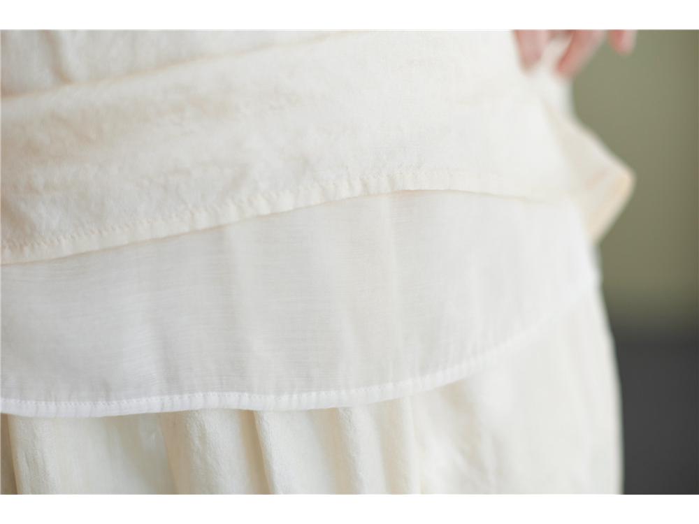 Топ-реглан из тусса-шелка в китайском стиле Весна/Лето 2022 - Ретро Лимитированная серия