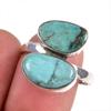 Natural Tibetan Turquoise Gemstone 925 Solid Sterling Silver Gift Ring S.9 J4p64