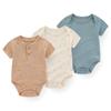 Kiddiezoom 3 Pcs Fashion Baby Boys Girls Bodysuits 100%Cotton Soft Newborn Clothes