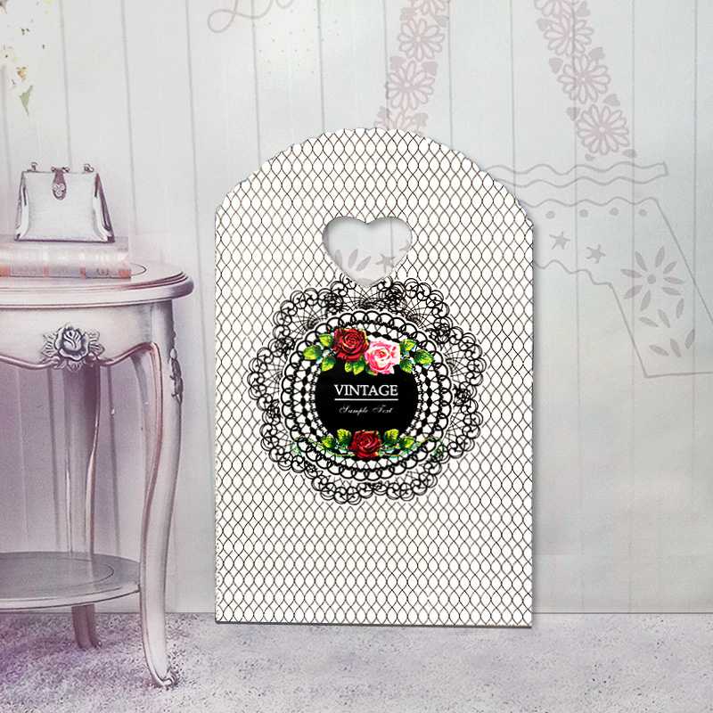 Small Plastic Bag With Handle Packaging Bags Boutique Gift Bag Mini Bag 50Pcs Trinket Bag Multi Designs