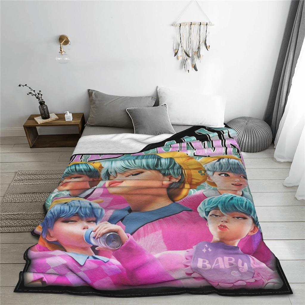 KPop Demon Hunters Baby Saja Blanket Quality Warm Throw Blanket Winter Child Couch Chair Street Trend Bedspread