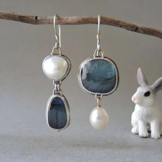 Изысканные модные серьги-капли серебряного цвета с искусственным жемчугом для женщин, блестящие красные, зеленые круглые серьги с искусственным жемчугом