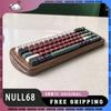 Zaoyi Null68 Wood Keyboard Kit 3mode Walnut Wood Kit 68keys Gasket Long Endurance Hot Swap Wriless Bluetooth Custom Keyboard Kit