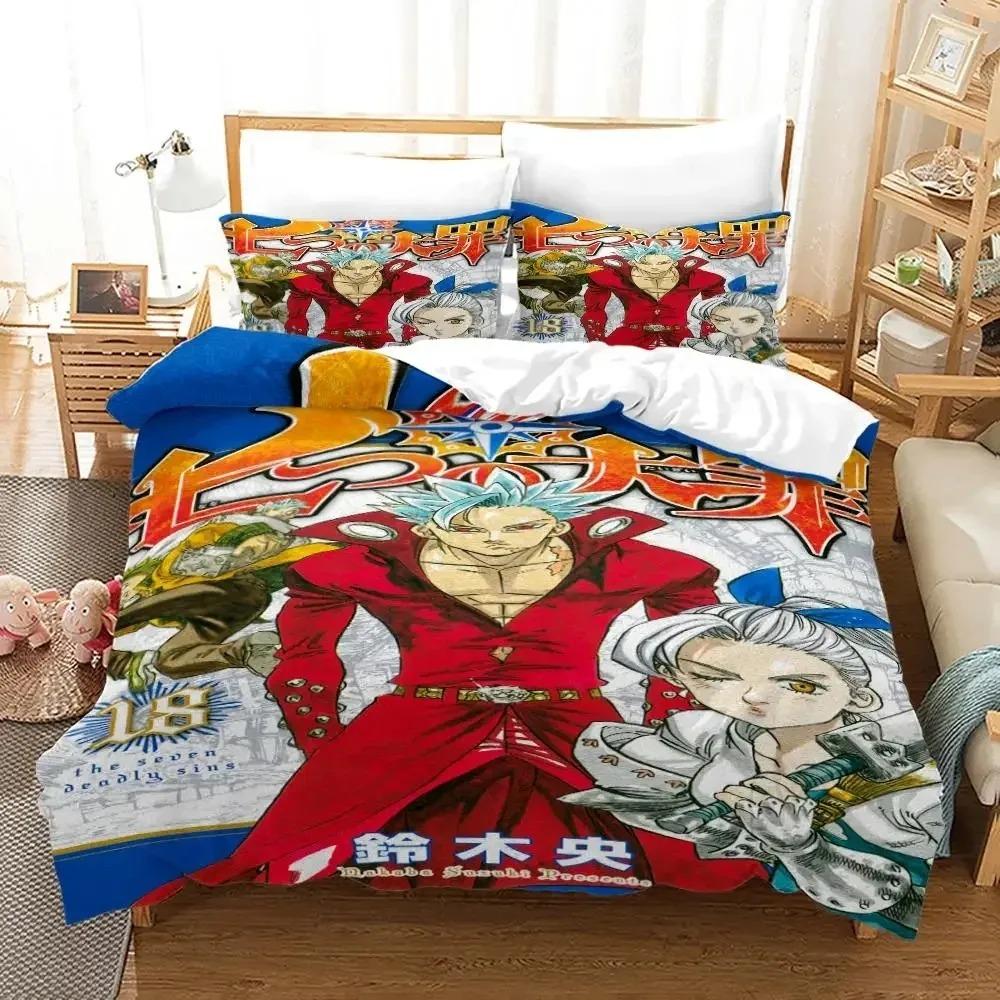 The Seven Deadly Sins Bedding Set Single Twin Full Queen King Size Anime Bed Set Teenager Bedroom Duvet Cover Sets Bed Sheet
