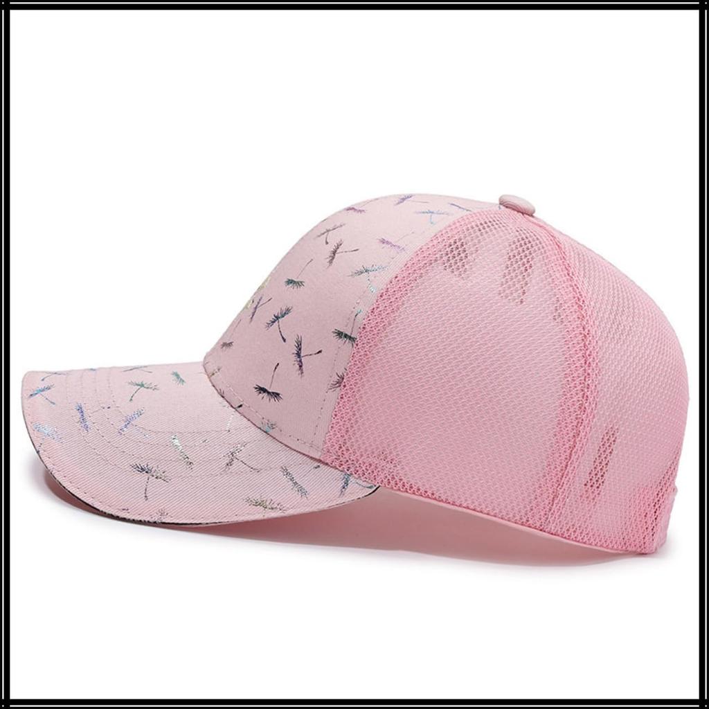 Кепка-сетка Модный дизайн Повседневная Стильная Спортивная CZA026 [Белый Клык] Женская (розовый)