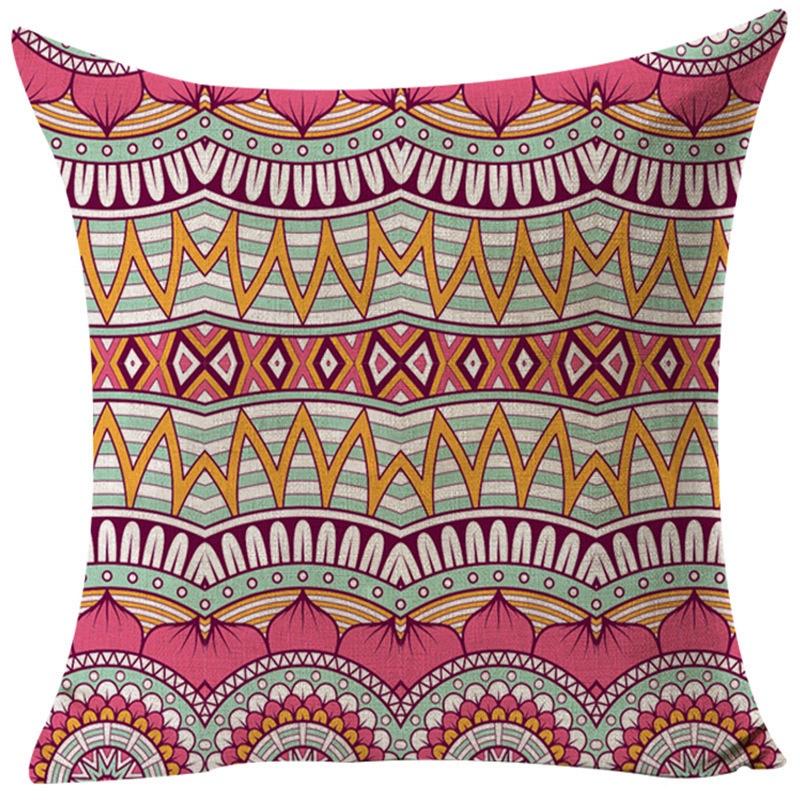 Роскошная наволочка из хлопка и льна с национальным древним узором для автомобильной и диванной подушки