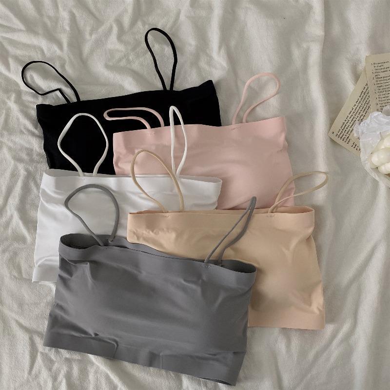 Майка Ice Silk Anti-Exposure с нагрудными вкладышами для женщин – идеальная летняя верхняя и нижняя одежда