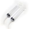12 ml Shaffof Dental Irrigatsiya Shpritsi Og'iz Irrigatori Konussimon Egri Uchi bilan