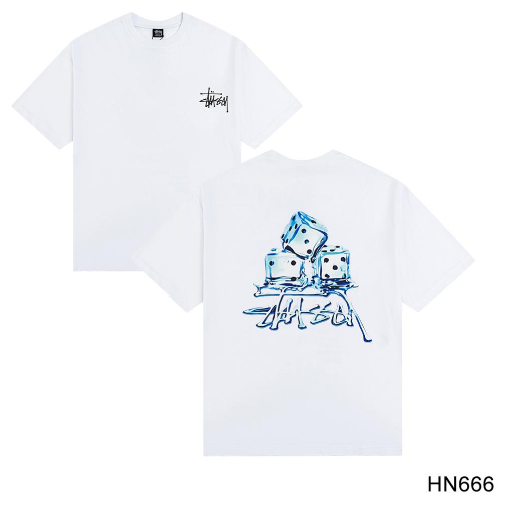 Stussy Летняя новая футболка из высококачественного хлопка с круглым вырезом для мужчин и женщин 2025 года, классический логотип с новым рисунком, парная футболка