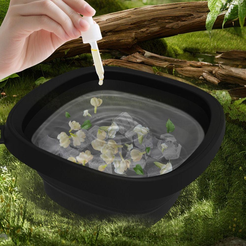 Built-in Ice Tray Face Ice Bath Bowl Silicone Skincare Washbasin Portable Ice Basin Beauty Tools