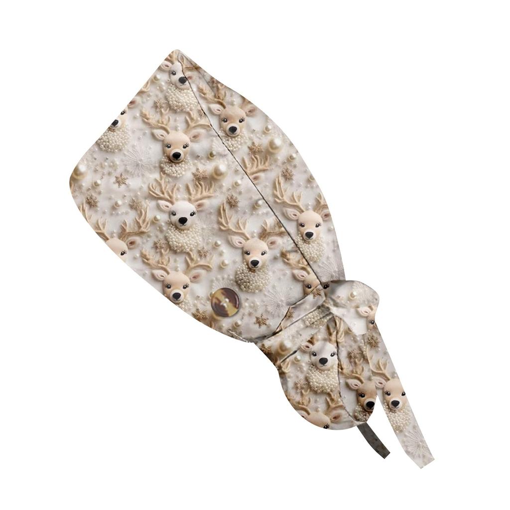 Модная рождественская рабочая кепка с принтом, повседневная женская кепка с хвостиком, кепка с повязкой, кепка Baotou