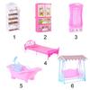 Гостиная Ванна/Качели для кукол Шкаф/Кровать/Обувная полка Мебель для кукольного домика Миниатюрная мебель