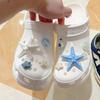 9PCS Fashion Shoe Charms Set Accessories Hole Shoe Buckle Starfish Shell Resin DIY 3D Shoes Decorations Kids Party Girls Gift