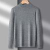 Осень-зима мужской свитер с круглым вырезом, толстый эластичный, с длинными рукавами, облегающий, теплый, однотонный, трикотажный свитер на каждый день