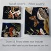 3-Piece Queen Size Red Mushroom Print Duvet Cover Set - Soft, Breathable, and Comfortable Polyester Bedding with Abstract