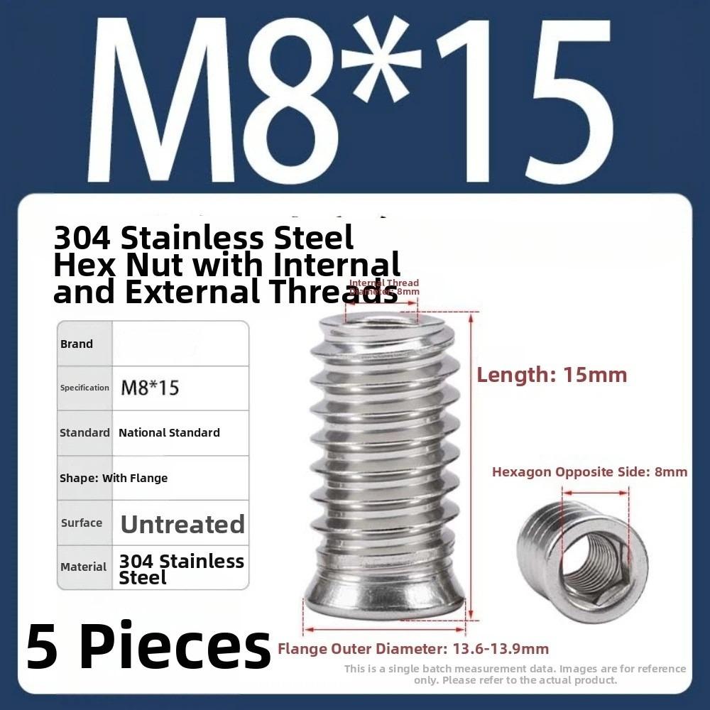 Stainless Steel Insert Nuts M3 M4 M5 M6 M8 Threaded Insert Nuts For Wood Furniture