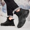 Winter Leather Men Boots with Fur Warm Men Snow Boots Outdoor Casual Sneakers High Quanlity Work Boots Non-slip Mens Ankle Boots