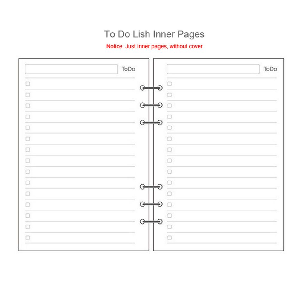 Dot A5 A6 A7 To Do List Notebook Refill Paper Refill Binder Inside Page Loose Leaf Inner Page