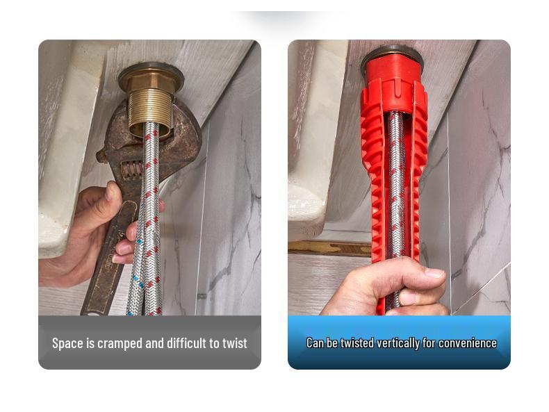 Многофункциональный инструмент восемь-в-одном для сантехники, гаечный ключ для труб и смесителей для ванных комнат