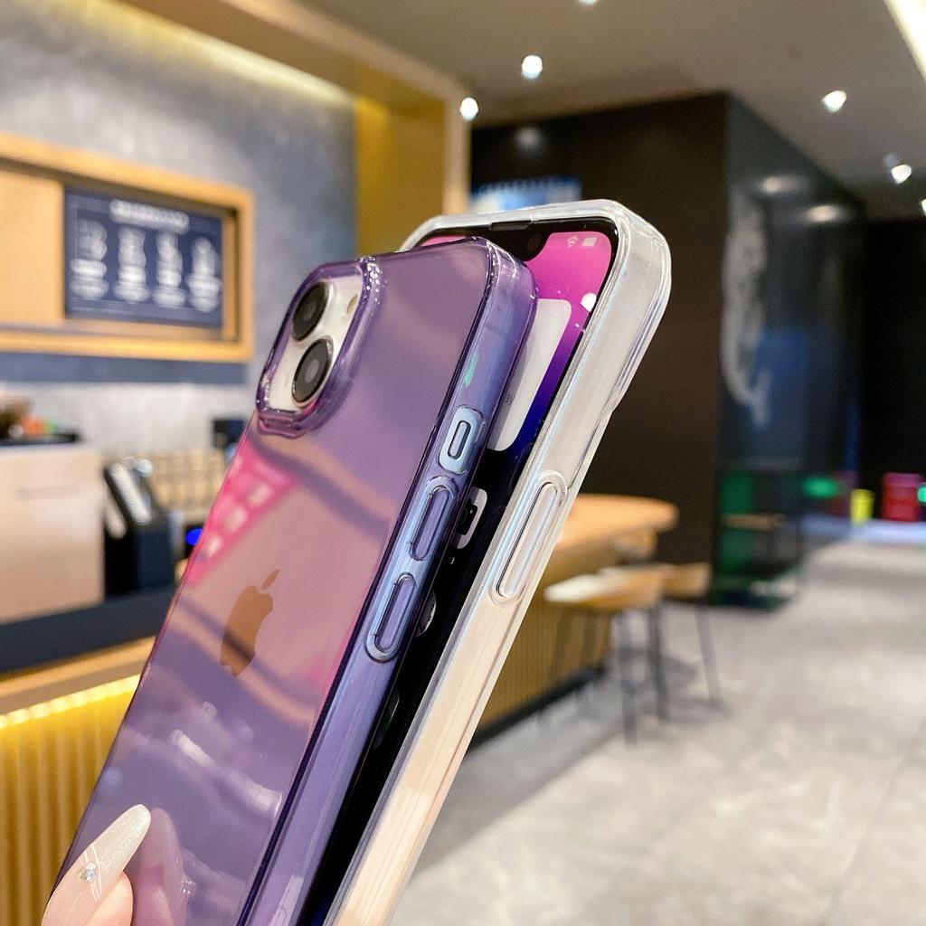 Мягкий прозрачный чехол для телефона конфетного цвета для iPhone 16 15 14 13 12 11 Pro X XS Max XR 8 7 Plus Mini Прозрачный противоударный бампер