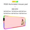 Черная волшебница Коврик для мыши RGB Игровой коврик для мыши Большой светодиодный коврик Настольный коврик для ПК Светящийся коврик для мыши Большие коврики для клавиатуры Настольный ковер С