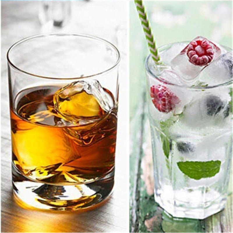 Силиконовый лоток для льда Быстрая заморозка для коктейлей и кофе Экологичный, герметичный для виски Гладкая выемка из формы Подарочный готовый для многоразового использования