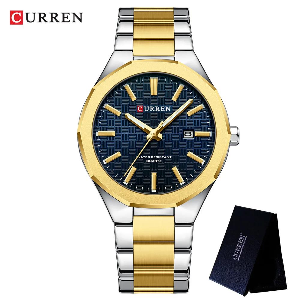 CURREN Men Watch Top Brand Luxury Original Business Waterproof Sport Male Clock Stainless Steel Army Quartz Wristwatch Gift 8477