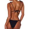 Женский комплект бикини с мягкими повязками и ремешками, купальник пуш-ап, купальник, стринги