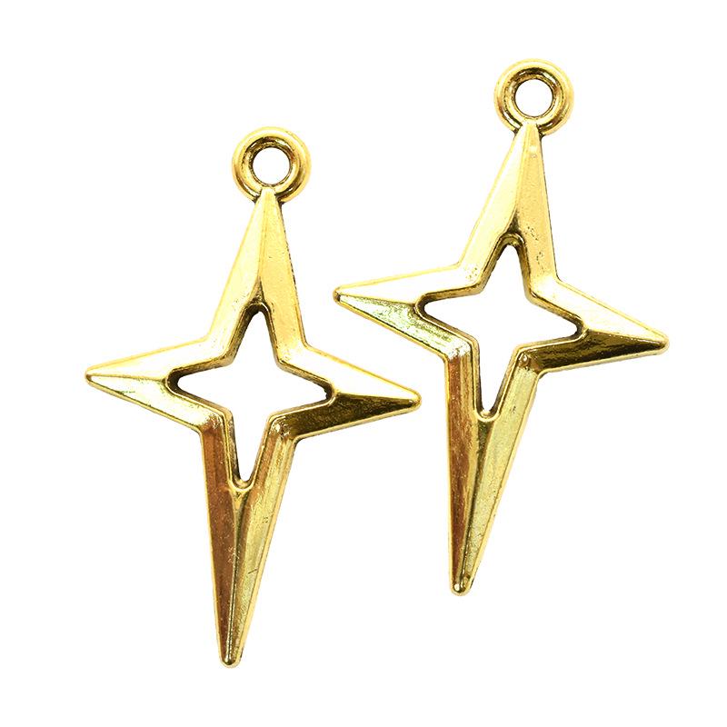 Аксессуары для ювелирных изделий из сплава своими руками: Подвески в виде полых звезд для браслетов, ожерелий и серег — доступны в двух размерах.