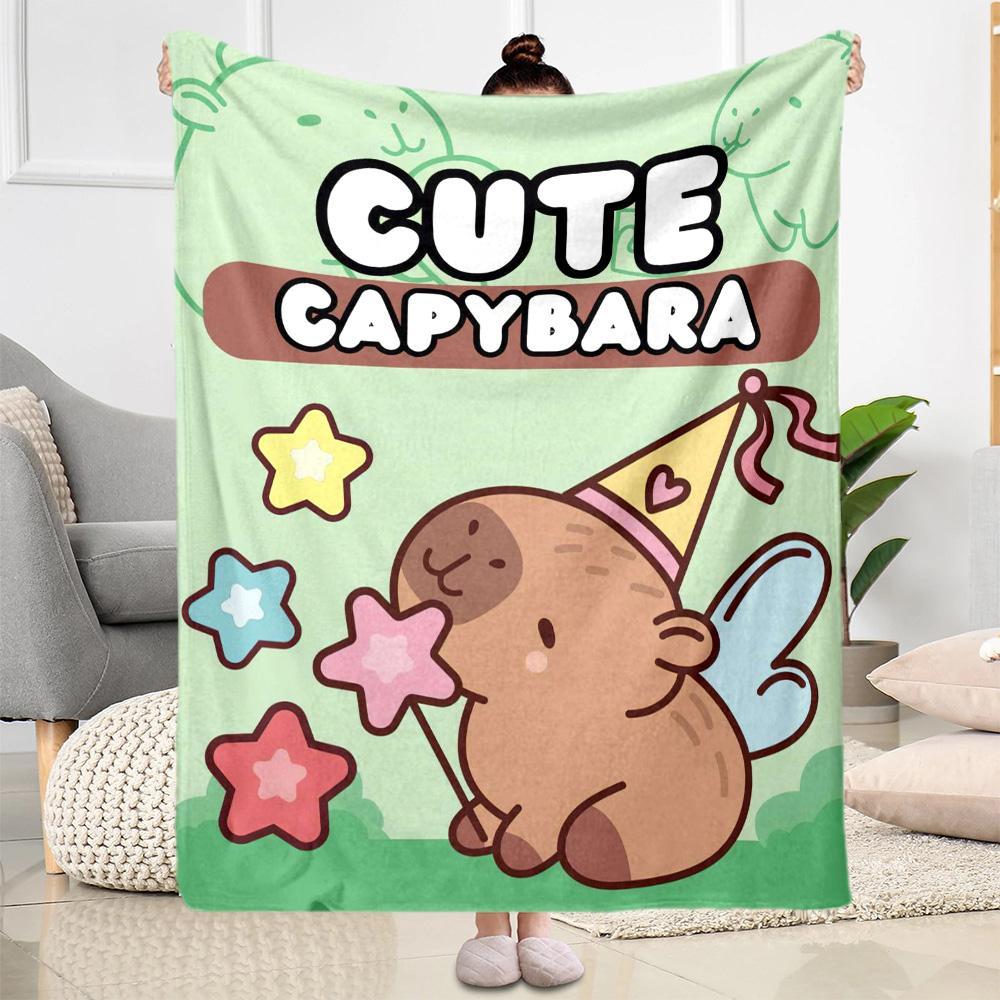 Cute Capybara Party Blankets are suitable for living rooms,making them an ideal choice for outdoor travel and gifts.
