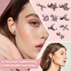 Titanium Steel & Stainless Steel Post Crown Ear Studs With Micro-Pavé Zircon - Screw-Back Ball Fashion Earrings For Western Piercing Jewelry