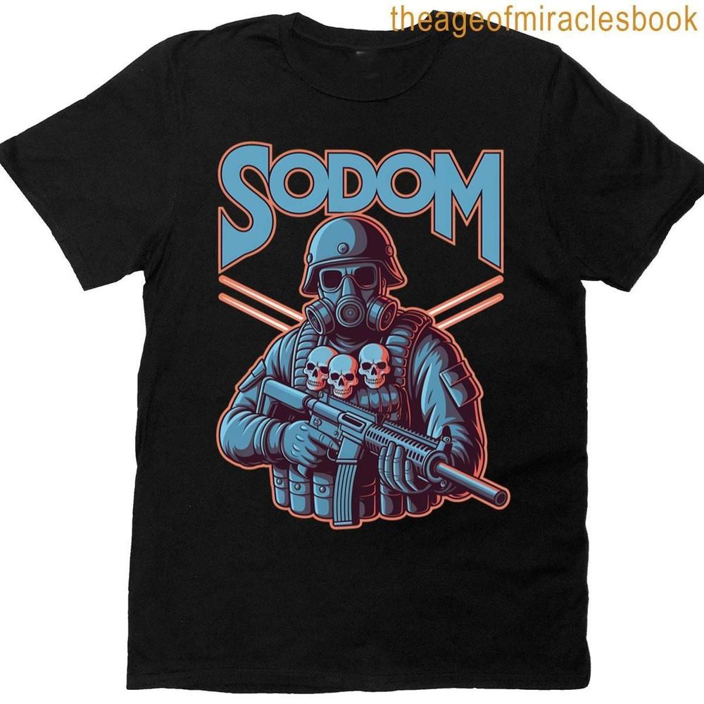НОВЫЙ! Черная Хлопковая Футболка Группы Sodom Унисекс OM575 Унисекс Футболка