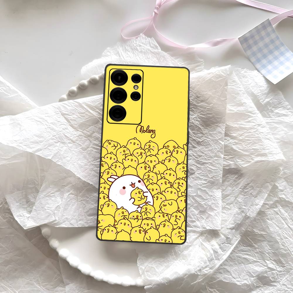 Мультяшный милый чехол для телефона M-Molang для Samsung S 24 Fe 25 Ultra Plus 20 Lite 21 30 22 23 24 22 Ultra 5G Fundas